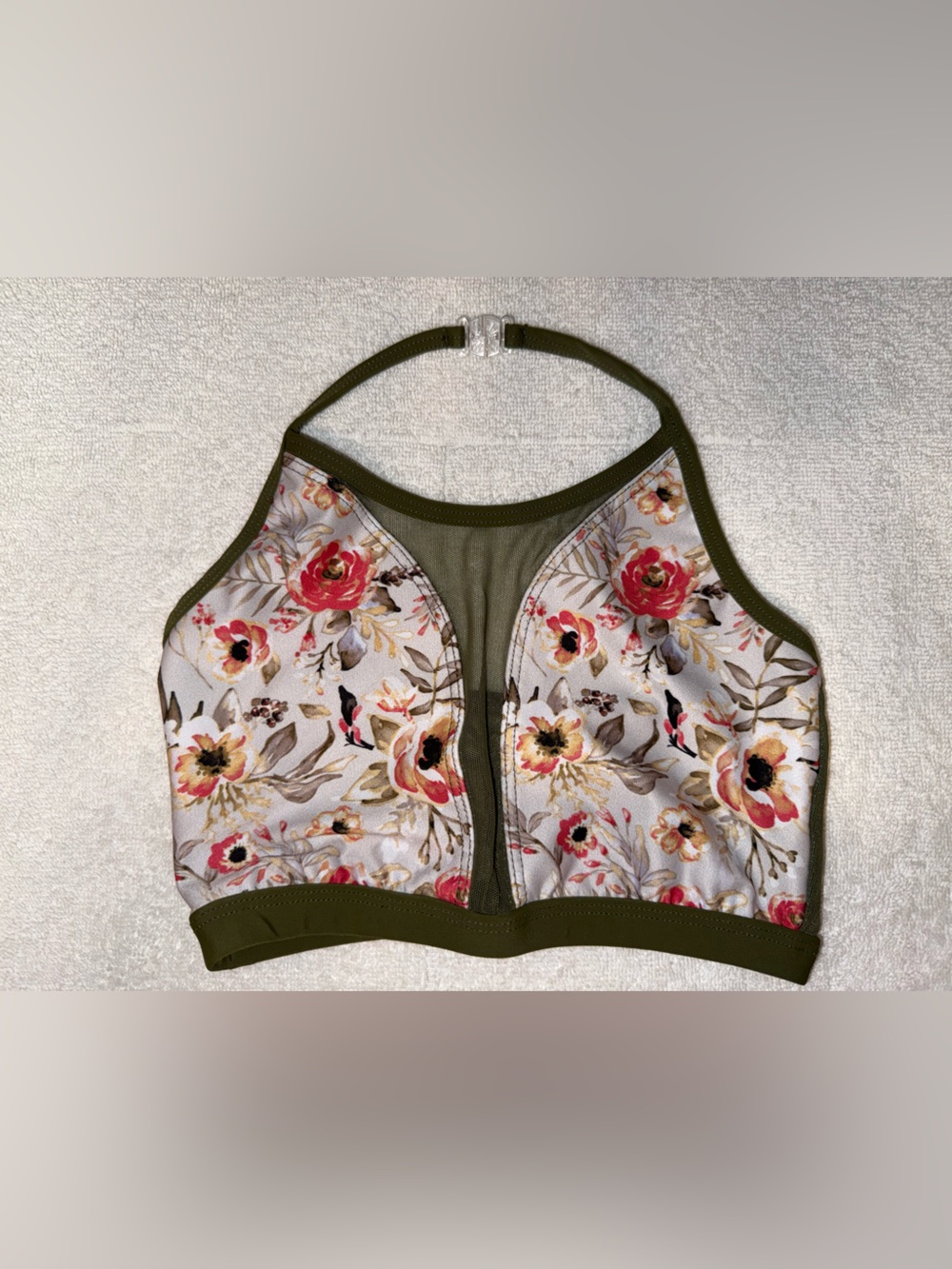 Betty Harlow Kids Floral Dance Top in Olive and Pink Size 8 Medium